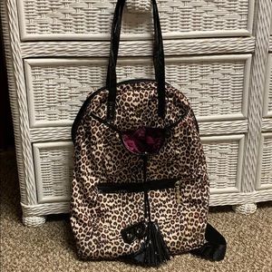 Cheetah backpack.... I used as diaper bag